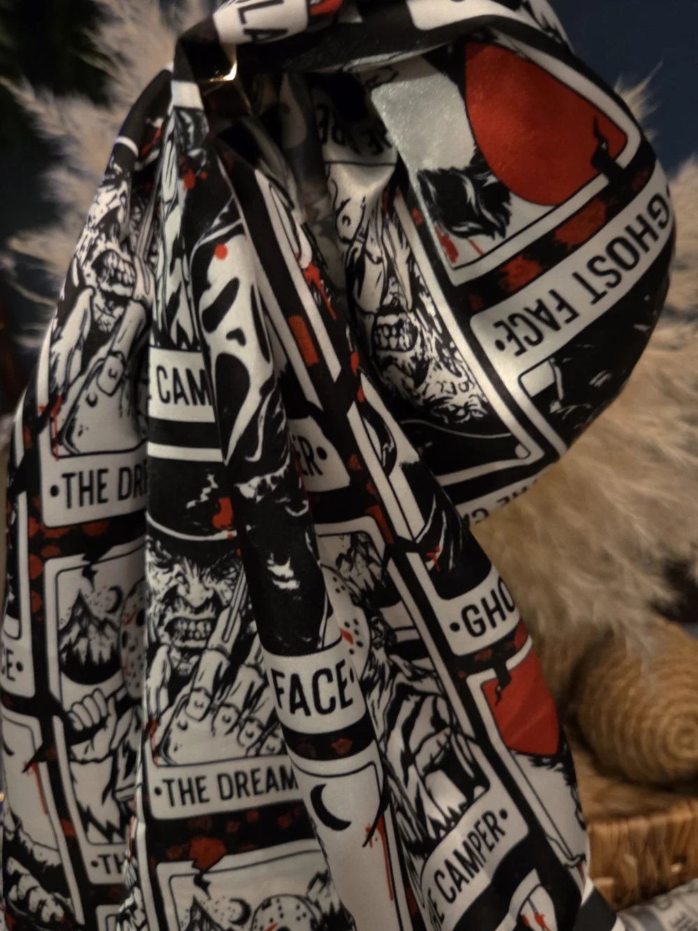 Horror Movie Legends Scarf Wrap Slasher Icons Halloween Goth